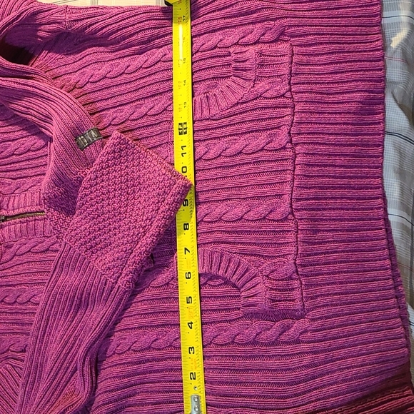 DKNY JEANS fuchsia knit pullover Hoodie - Picture 2 of 7